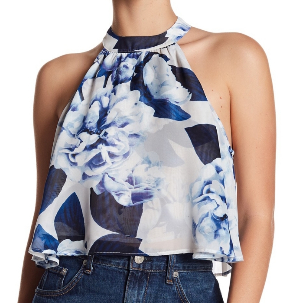 SHOW ME YOUR MUMU "Mateo Tie Back" Floral Blouse